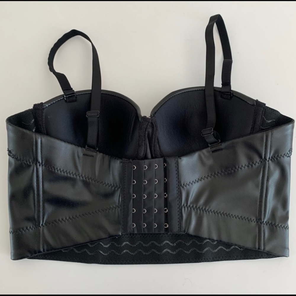 faux leather corset bustier - Picture 4 of 7